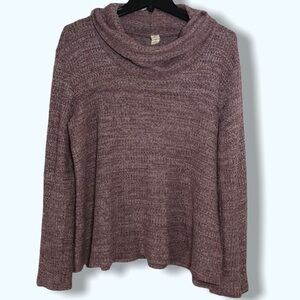 Lazy Sundays Purple Waffle Sweater Sz Lg